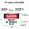 Signmission Keep Off Do Not Stand Or Sit, 10 in W x Rectangle, Aluminum OS-2PACK-DS-A-710-L-2502 - alternate 6